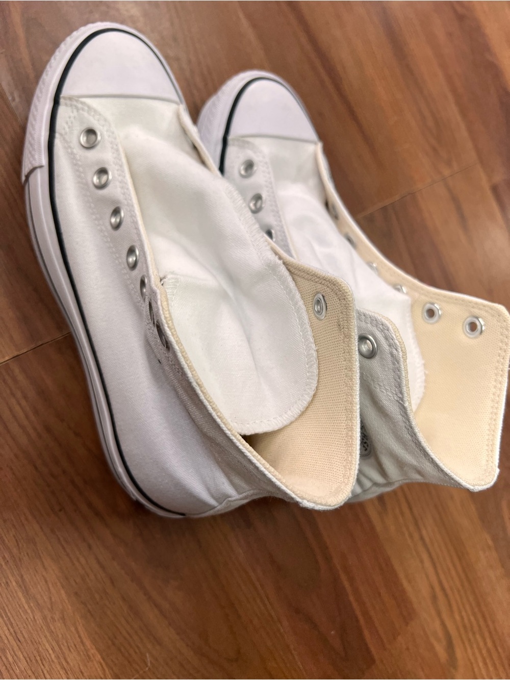 Nike Kids High-Top Sneakers in White and Cream